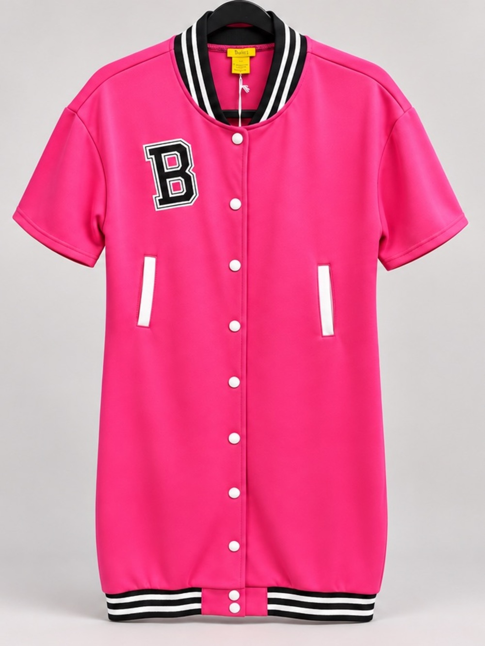 Daisy Hot Pink Varsity Button-Front Dress XL NWT